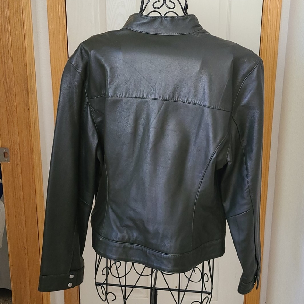 Olsen Leather 2 way zipper jacket - Picture 3 of 6